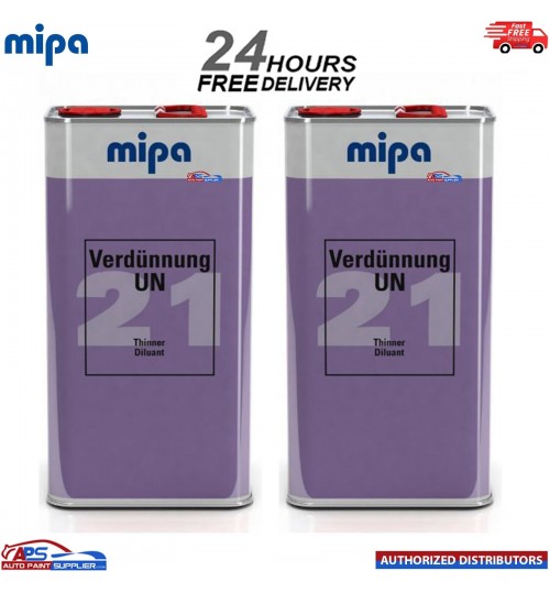 2x MIPA UN 21 THINNER UN21 5LTR - FAST DELIVERY
